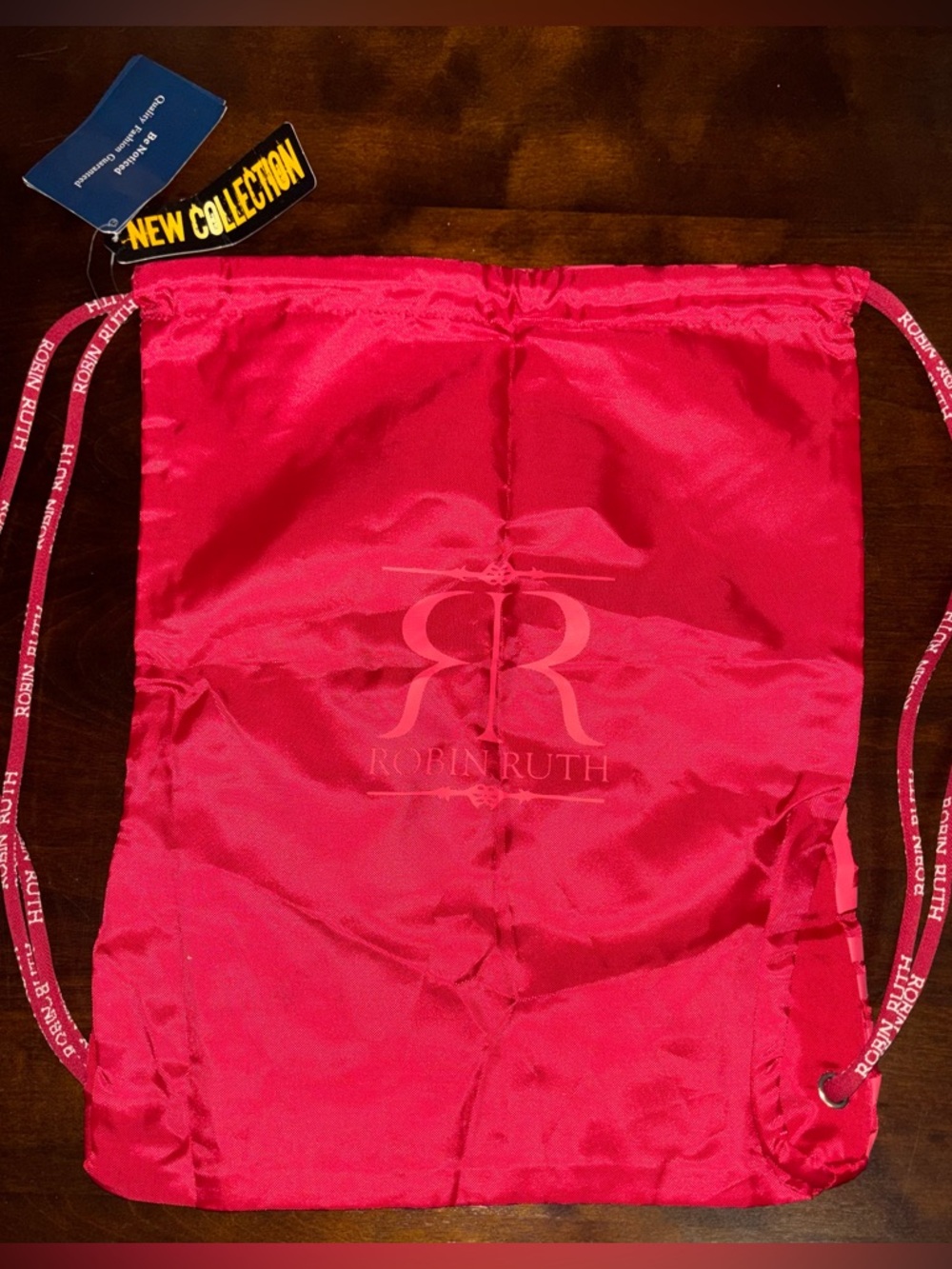 Robin Ruth Red Myrtle Beach Logo Drawstring Backpack - Picture 2 of 5